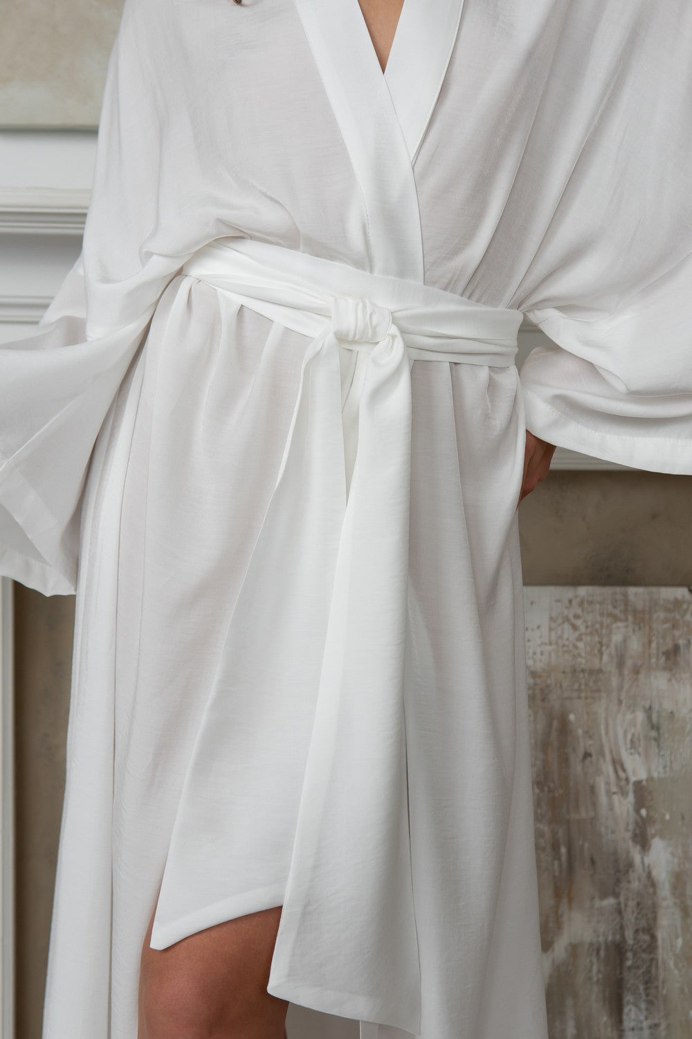 Шелковый халат с хлопком Mia SL0035-09-04