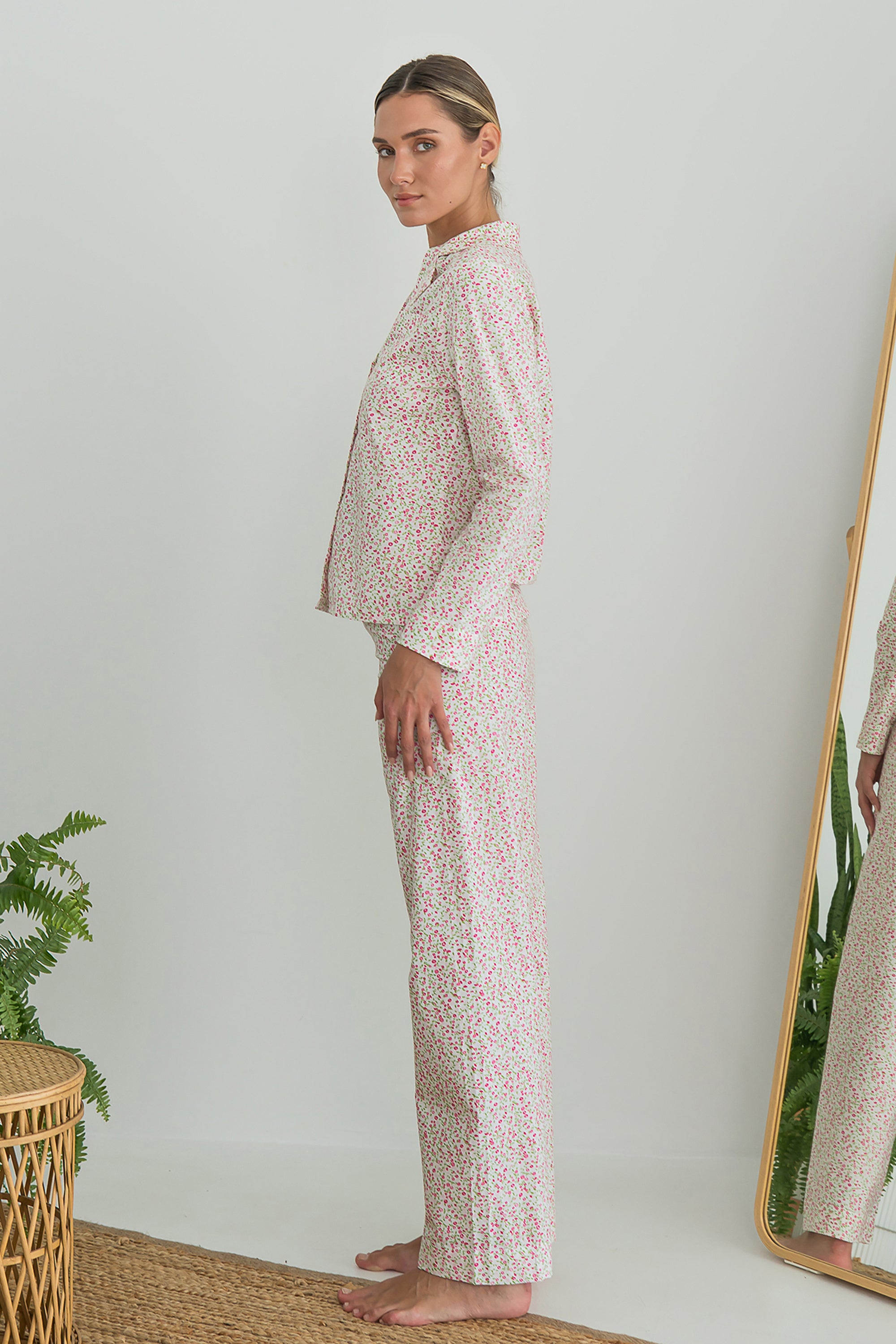 Хлопковая пижама с цветочным принтом Spring HL0057-85-69