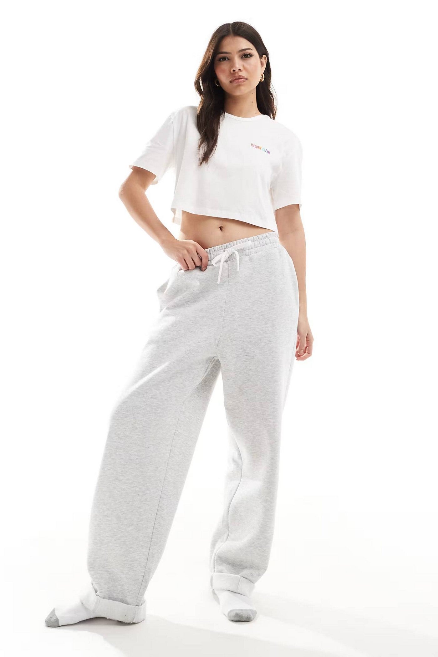 Укороченная футболка 529614265 white