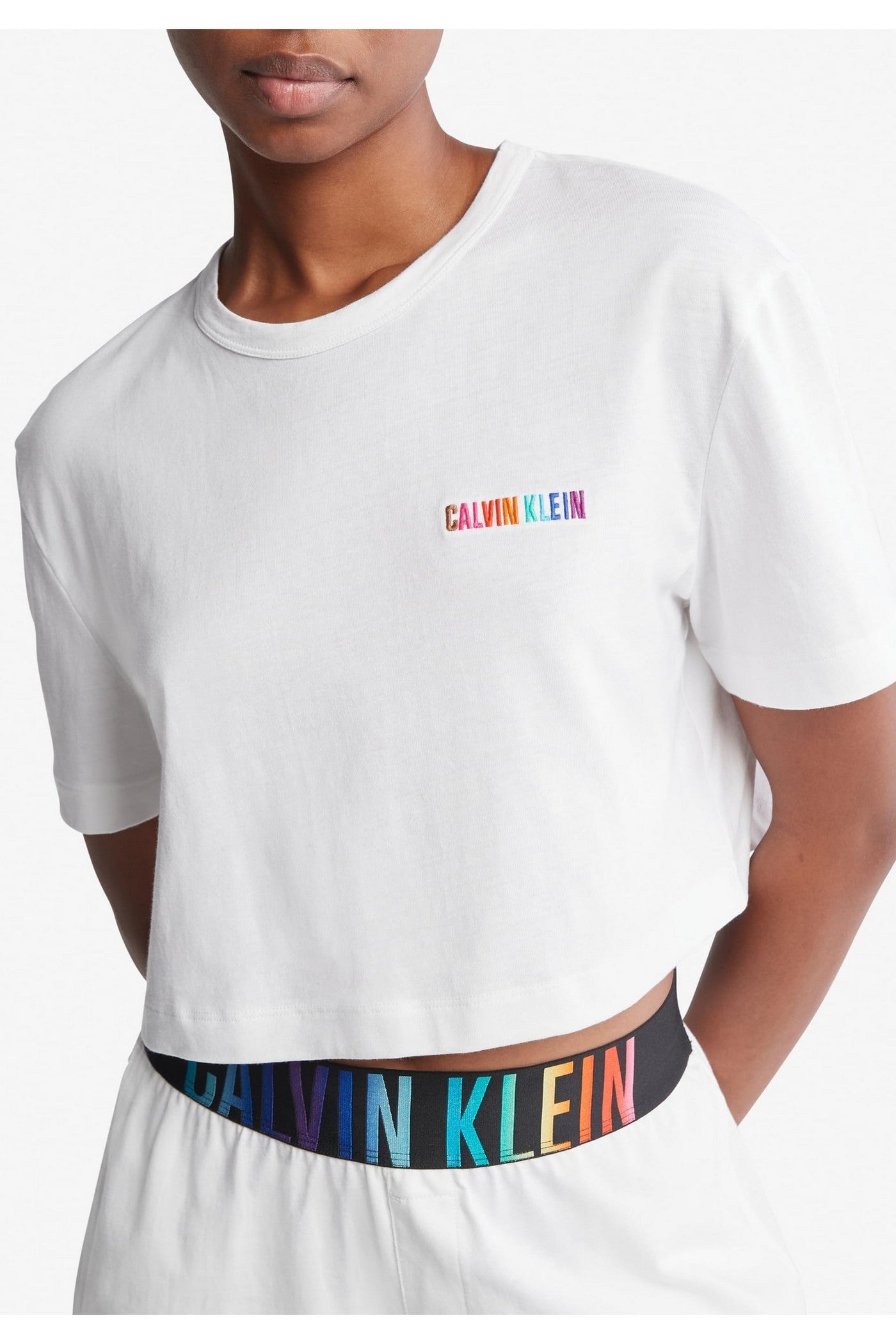 Укороченная футболка 529614265 white