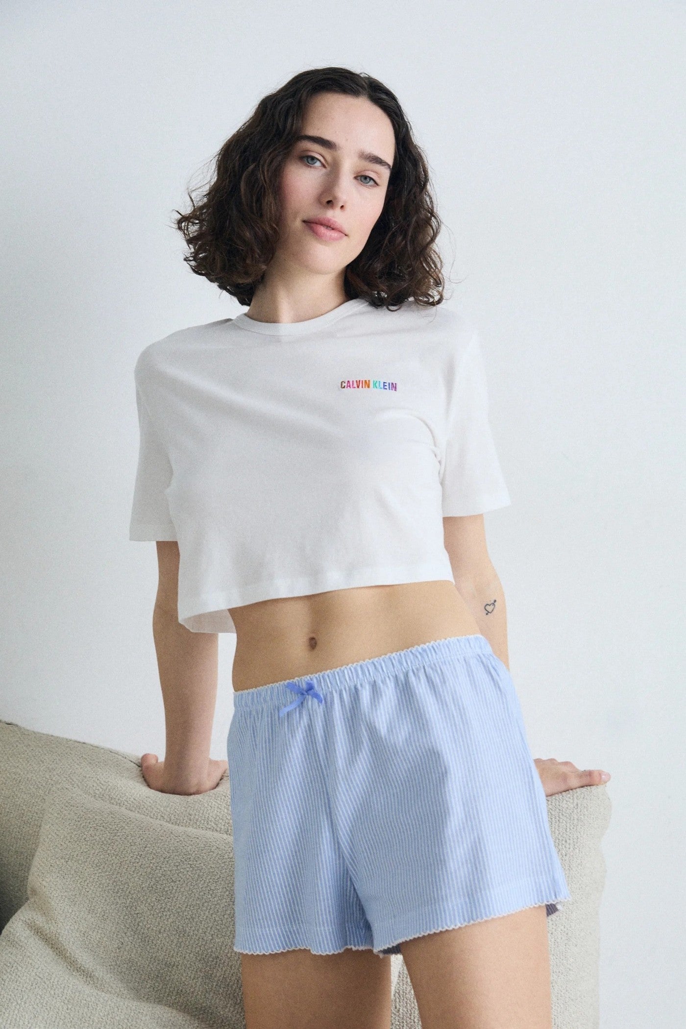 Укороченная футболка 529614265 white