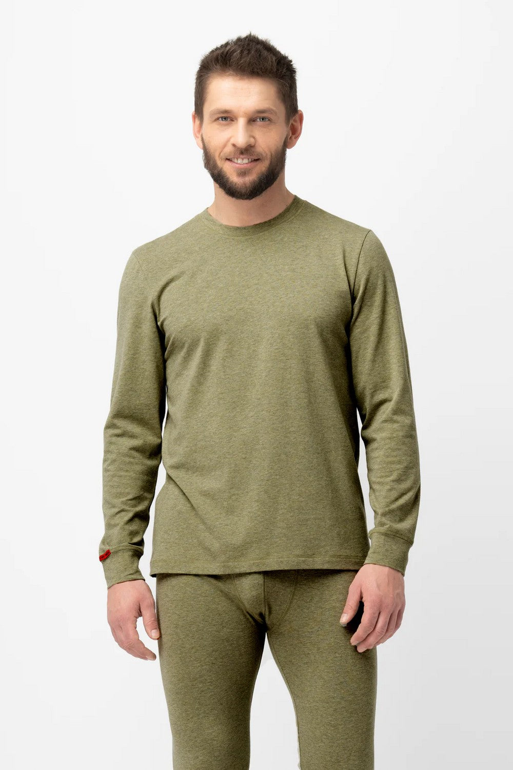 Мужская термофутболка гладкая MVD 155 khaki