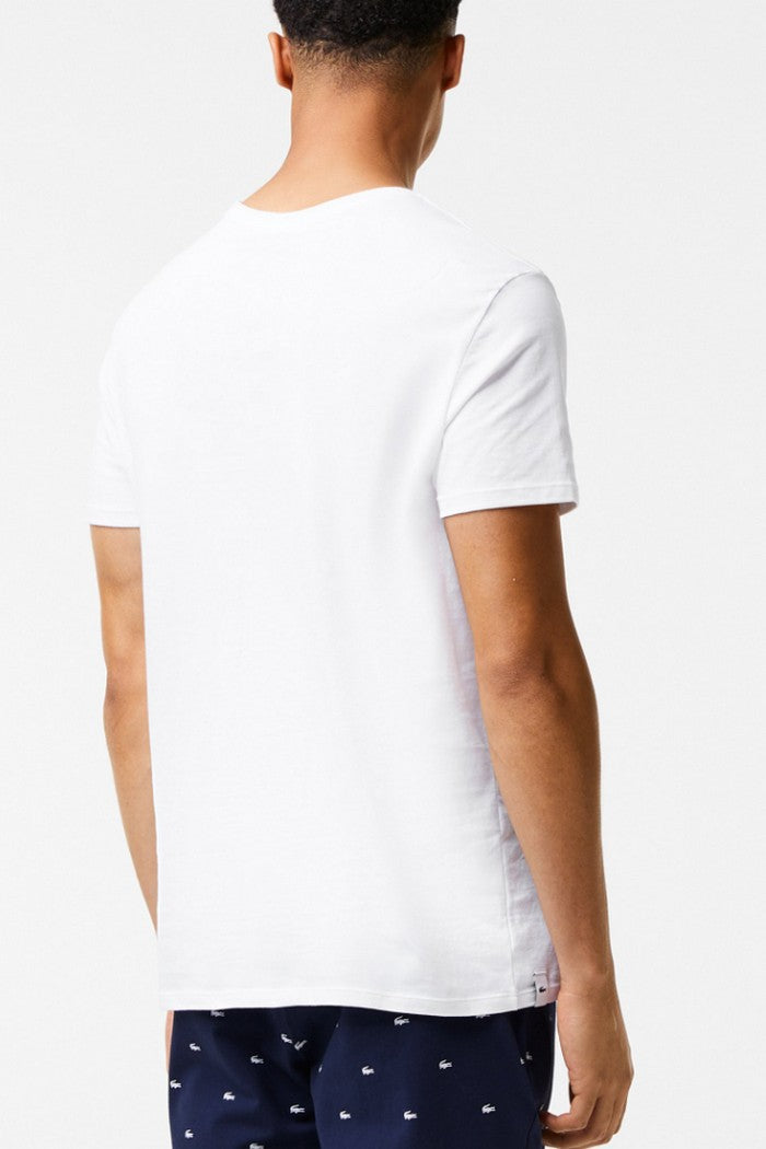Бавовняна чоловіча футболка 501989868 (3 шт.) white Lacoste спина