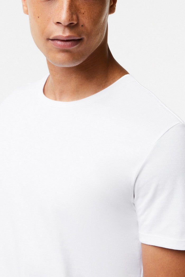 Бавовняна чоловіча футболка 501989868 (3 шт.) white Lacoste горловина