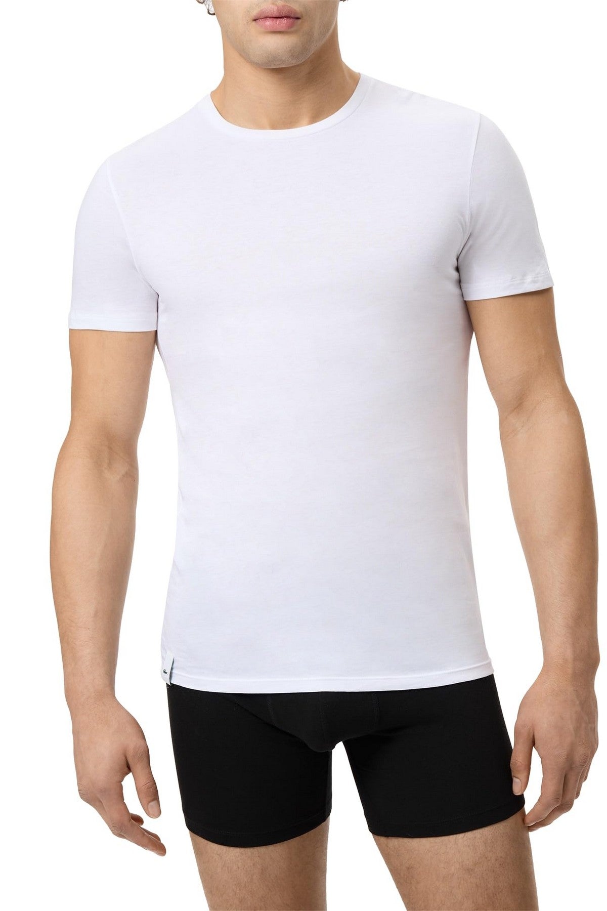 Бавовняна чоловіча футболка 613713436 (3 шт.) Lacoste біла