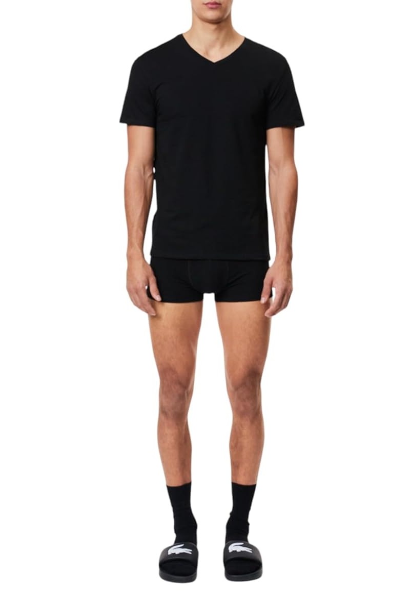 Бавовняна чоловіча футболка 660725901 (3 шт.) black Lacoste