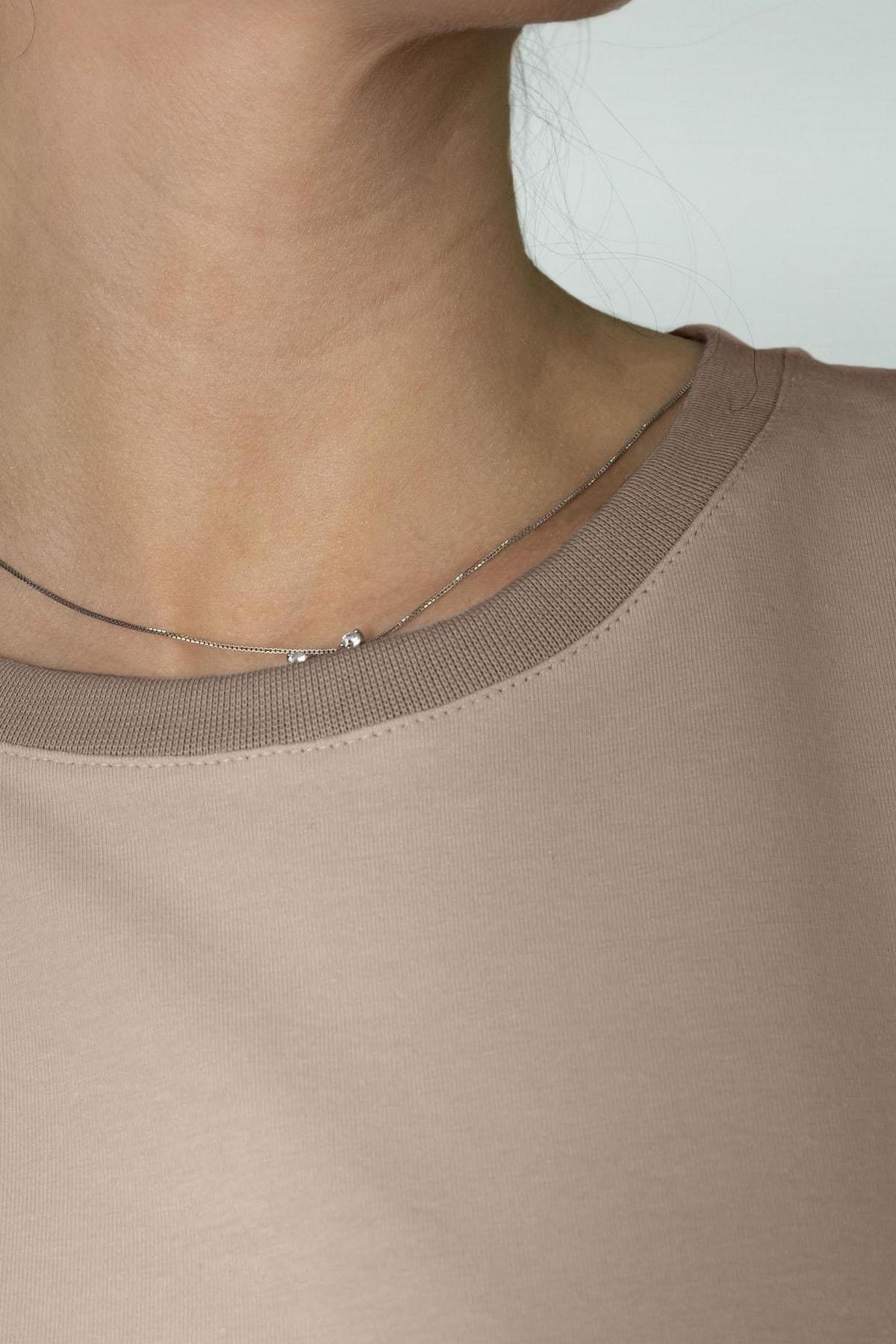 Хлопковая футболка оверсайз 1259/16088