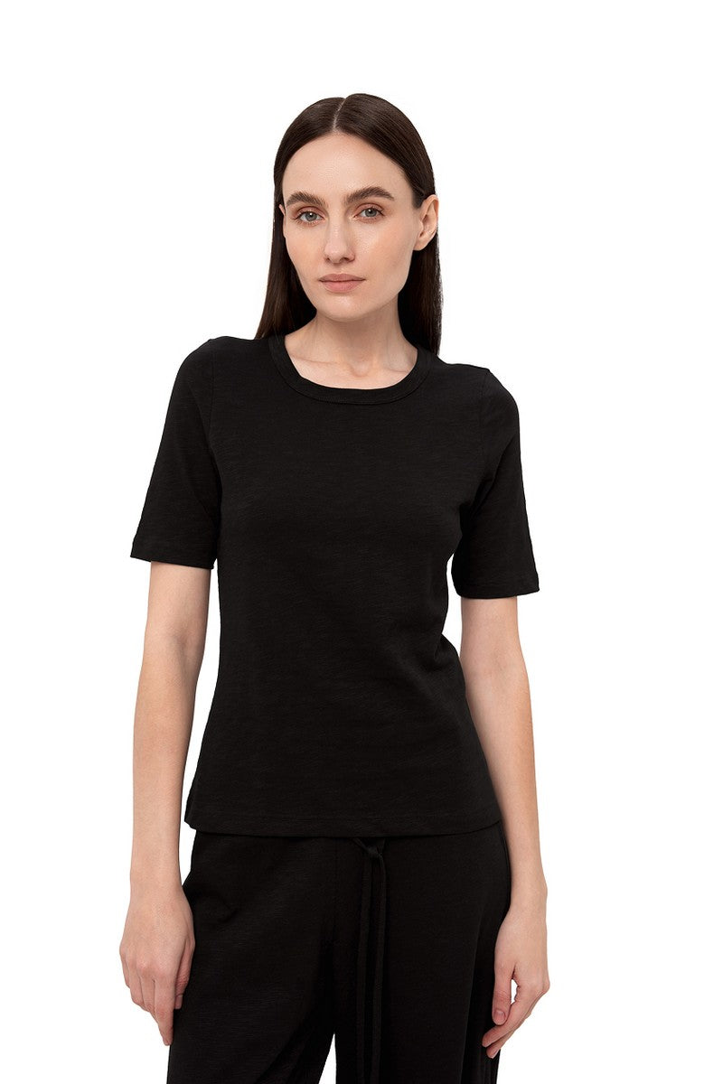 Хлопковая футболка L028 Rolly black