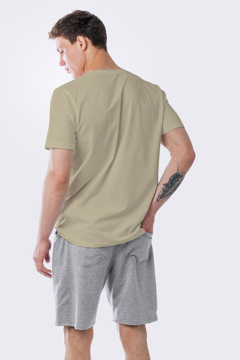 Мужская футболка из хлопка Tan t-shirt khaki