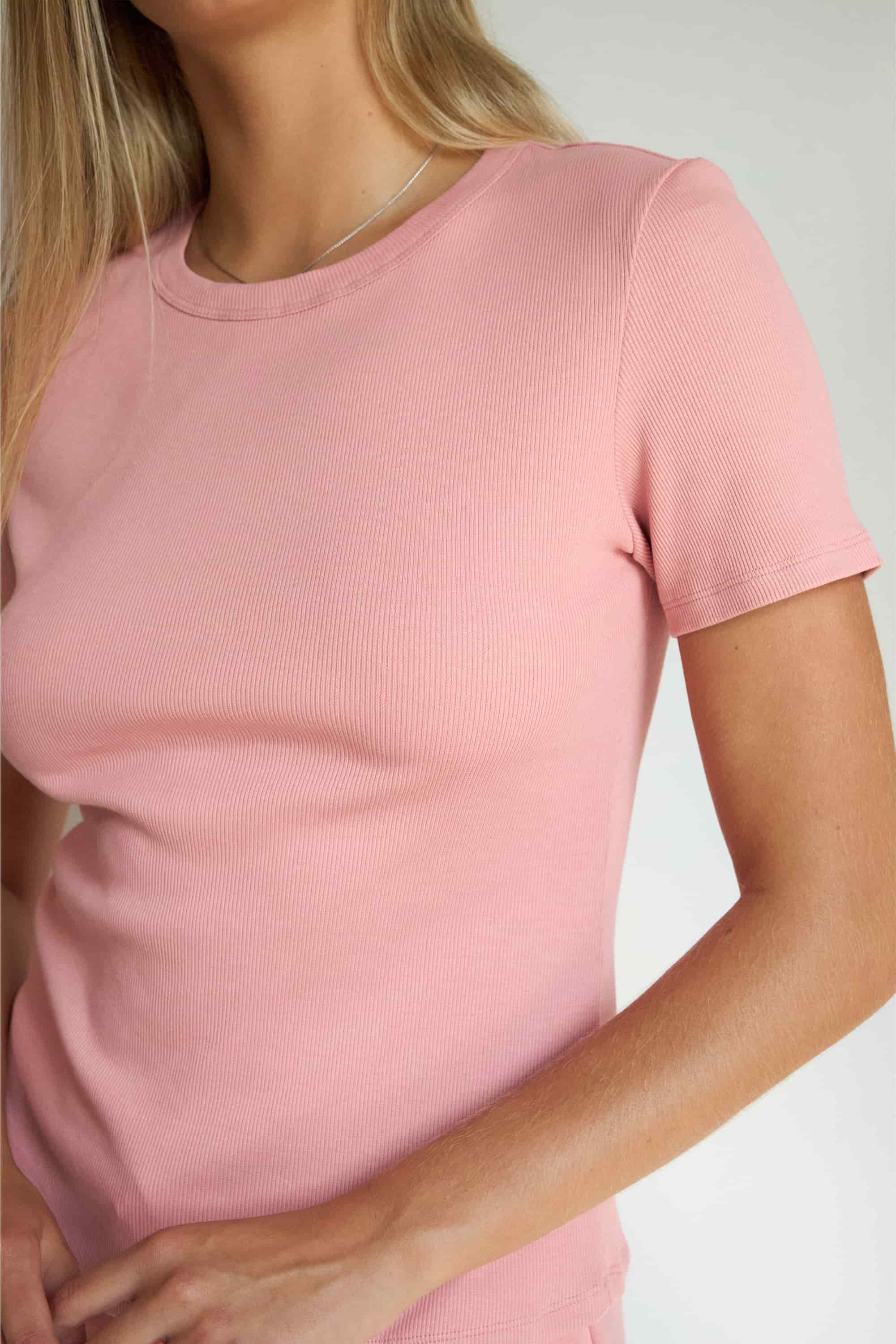 Футболка в рубчик LH320-02 Malibu rose