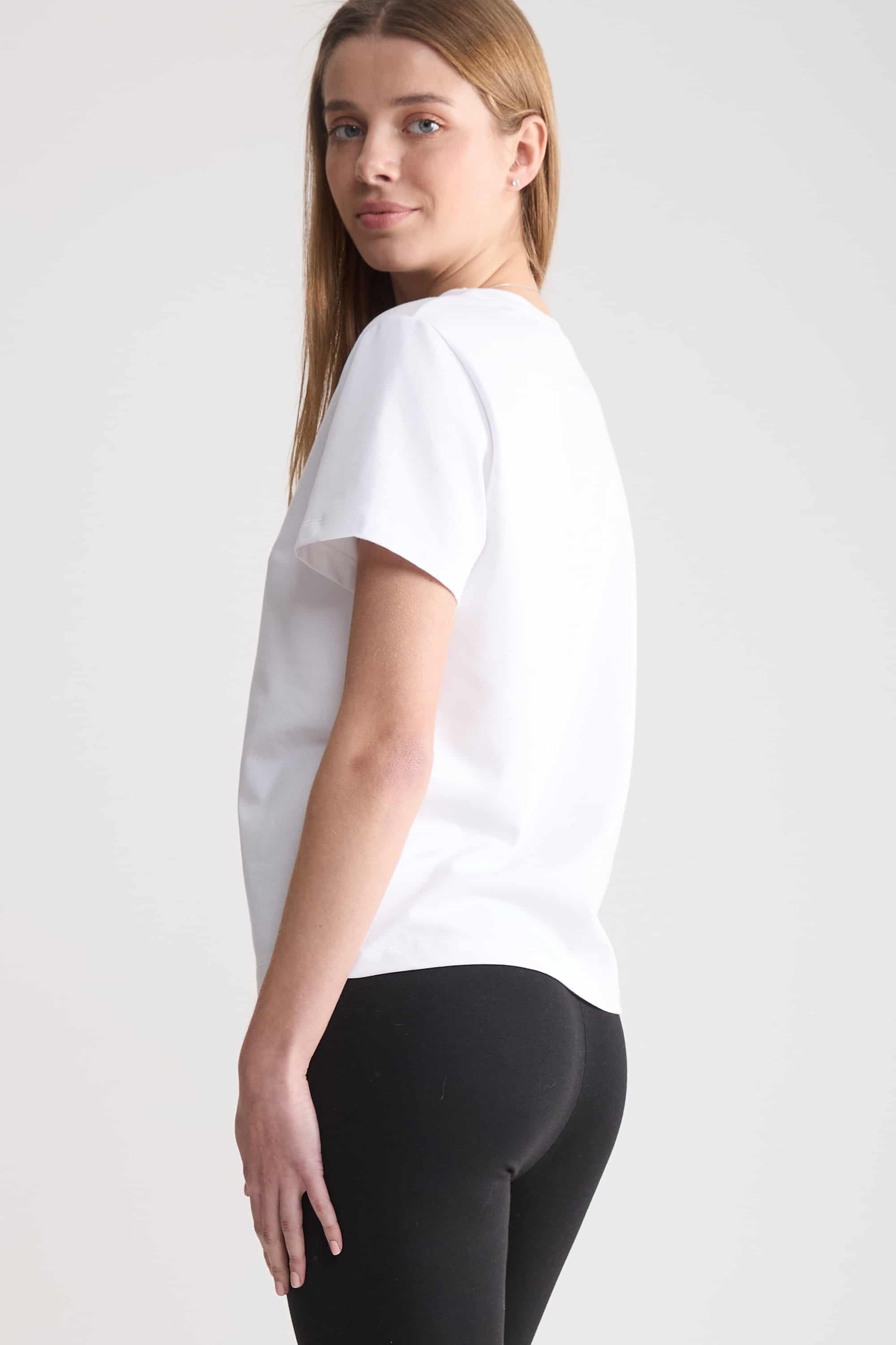 Базовая хлопковая футболка LH320-03 Regular Lady Lima white