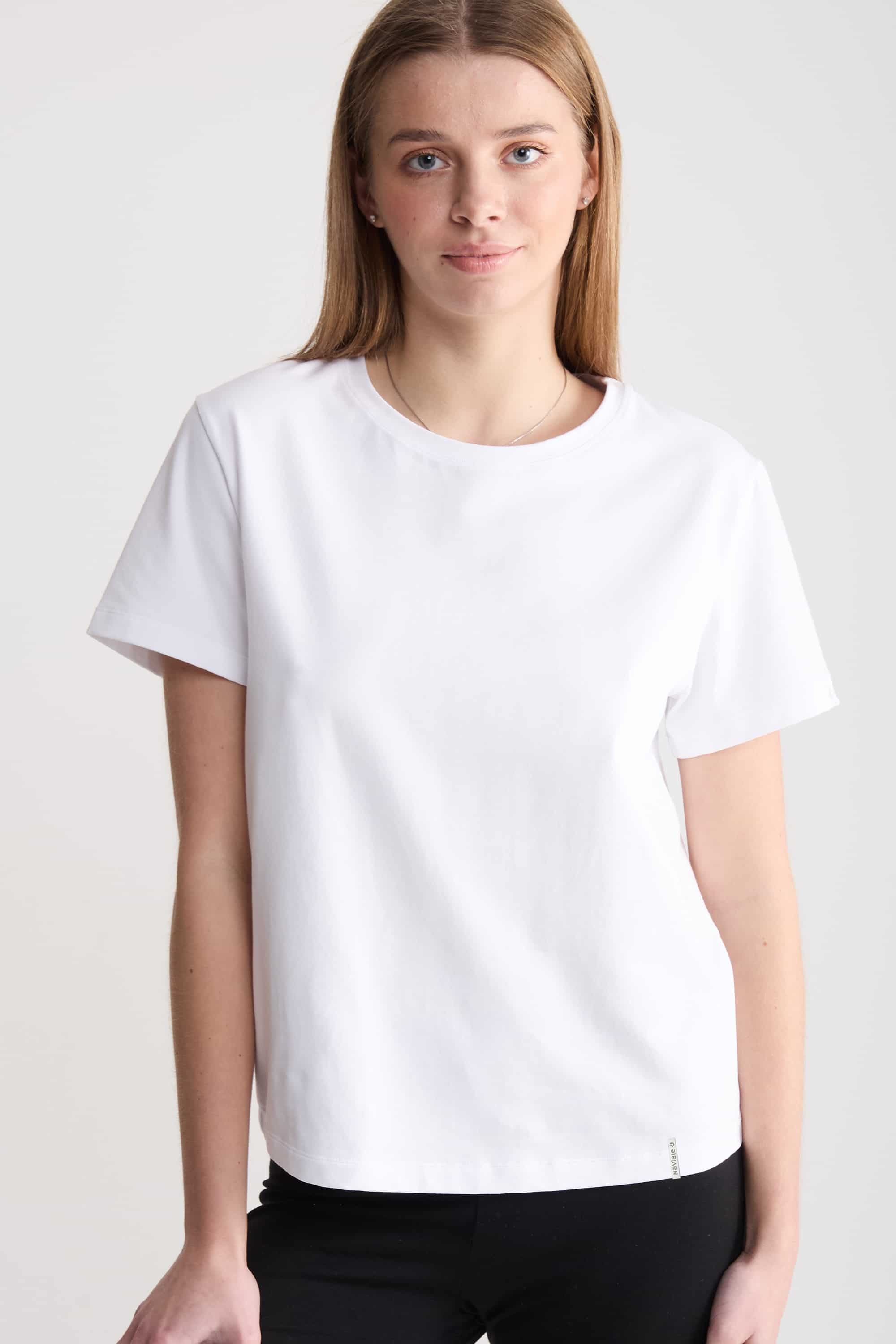 Базовая хлопковая футболка LH320-03 Regular Lady Lima white