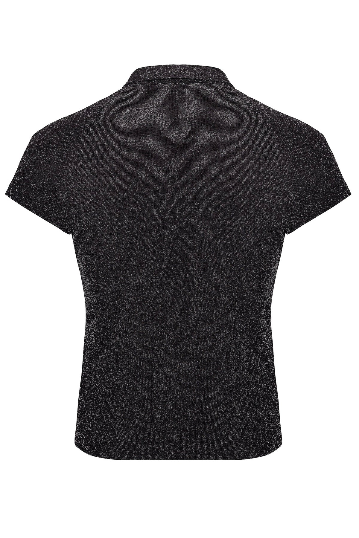 Футболка чоловіча з мікросітки H082 Onyx veil polo Noir Handmade