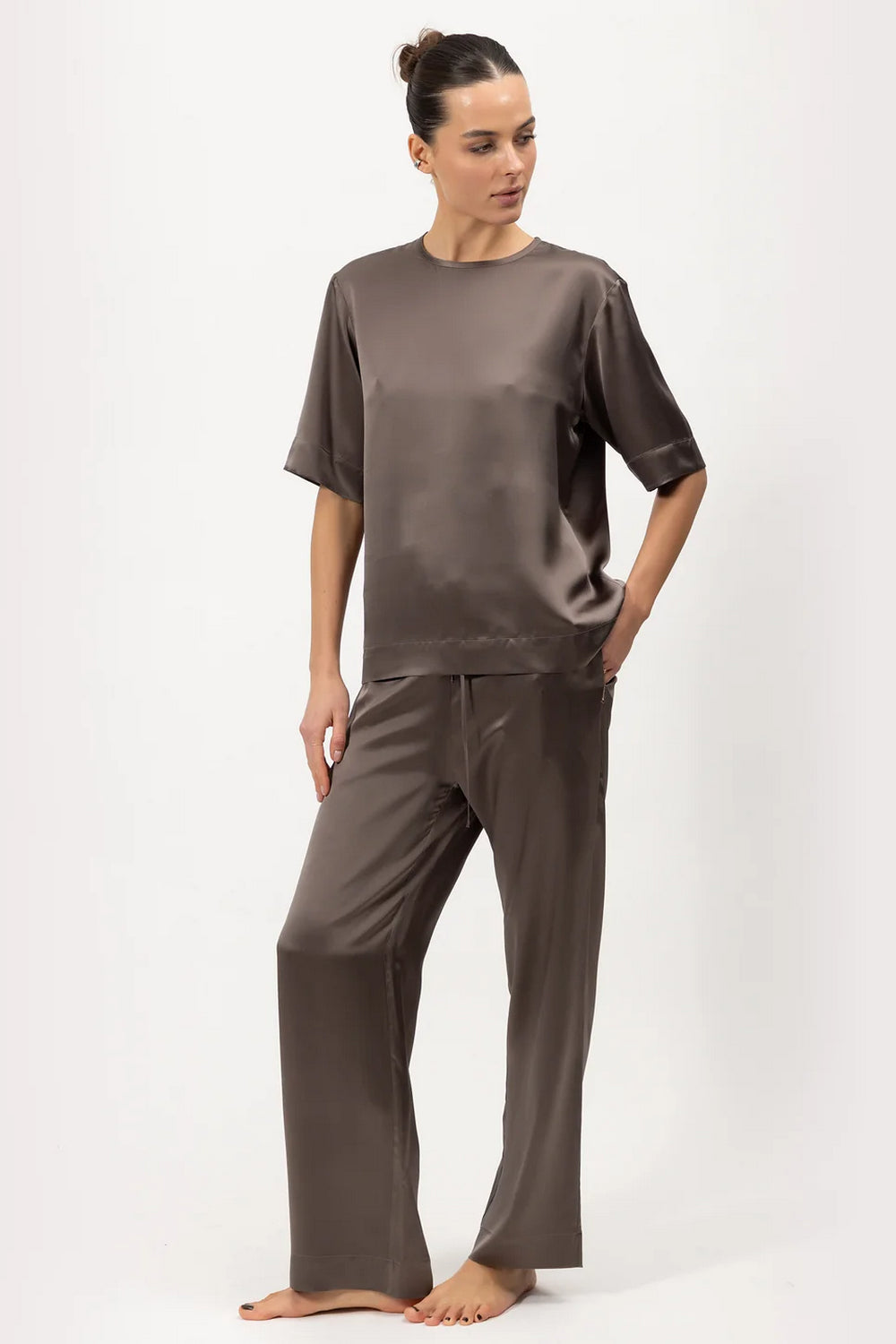 Шелковая футболка 242207-02 The Lady chocolate