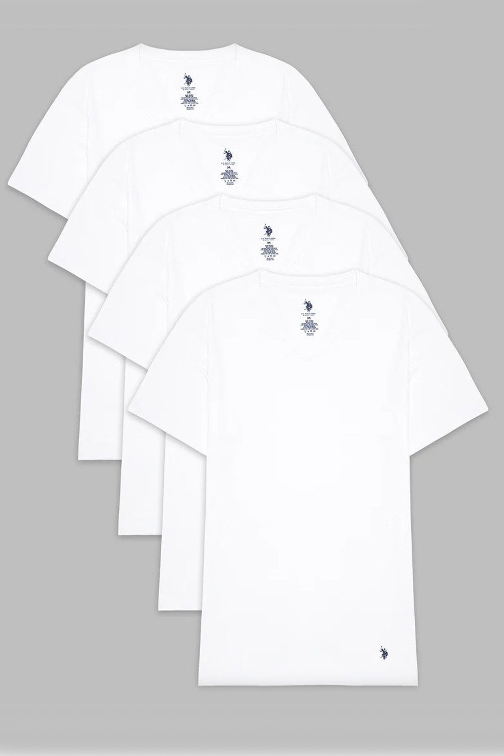 Чоловіча футболка 67108461 (4 шт.) white U.S. Polo ASSN.