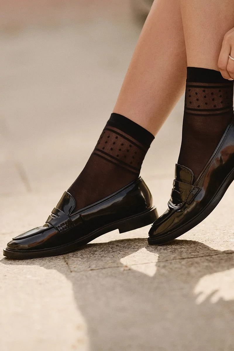 Прозрачные носки с горошком Nebi 1198