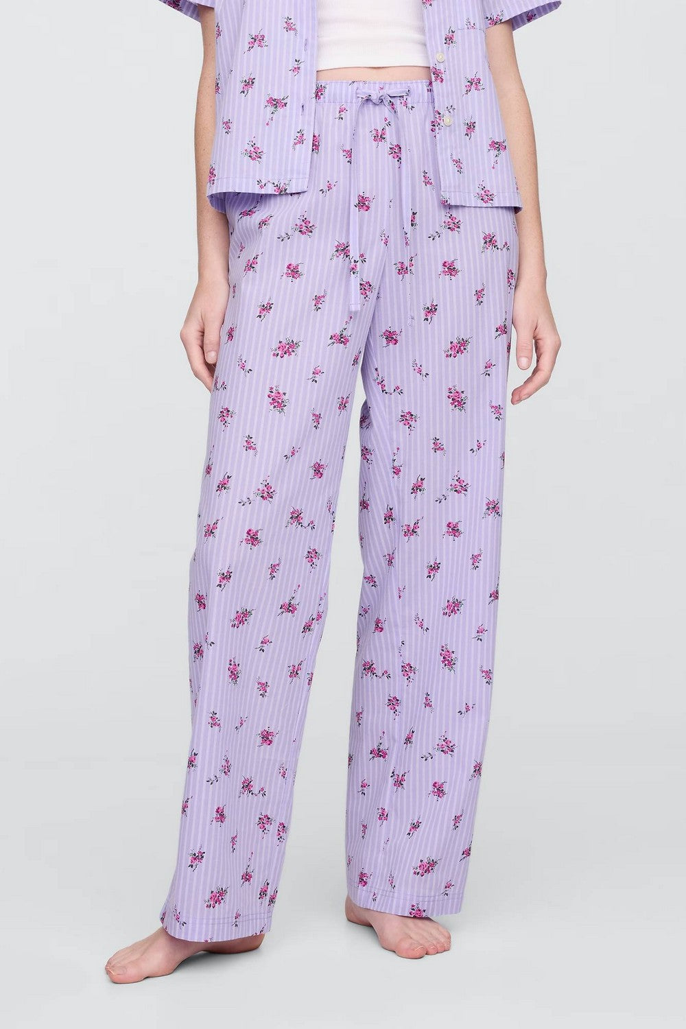 Хлопковая пижама с принтом 64836850 lilac