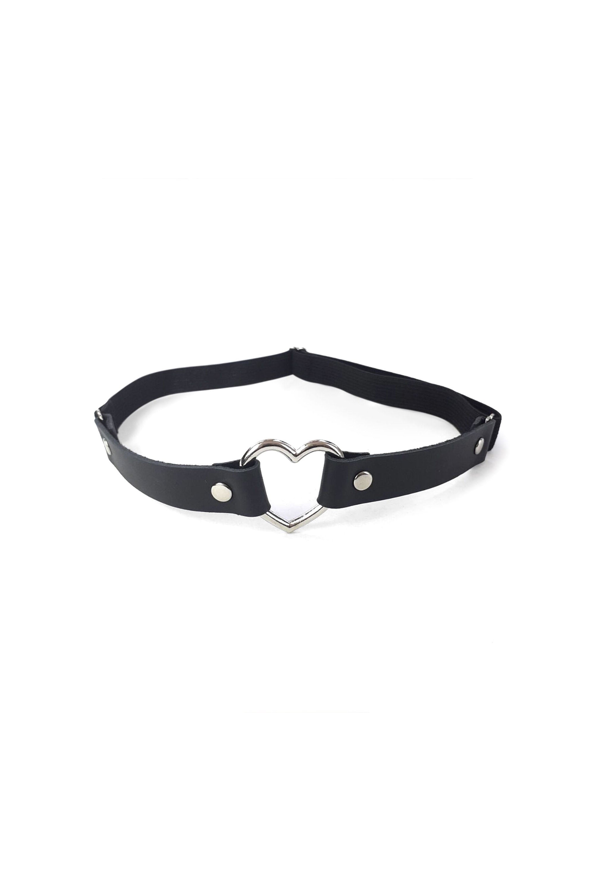 Кожаный гартер на ногу Terri black