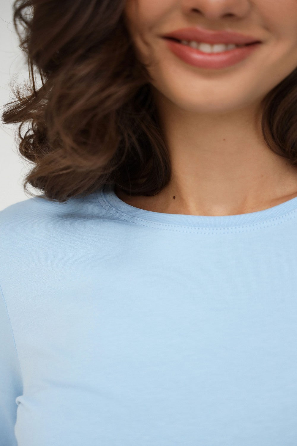 Бавовняний лонгслів 23130 blue