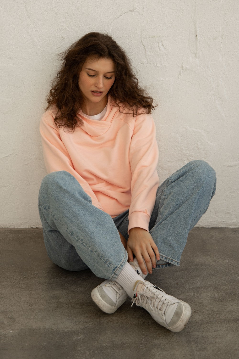 Хлопковое худи с капюшоном 23137 pink quartz