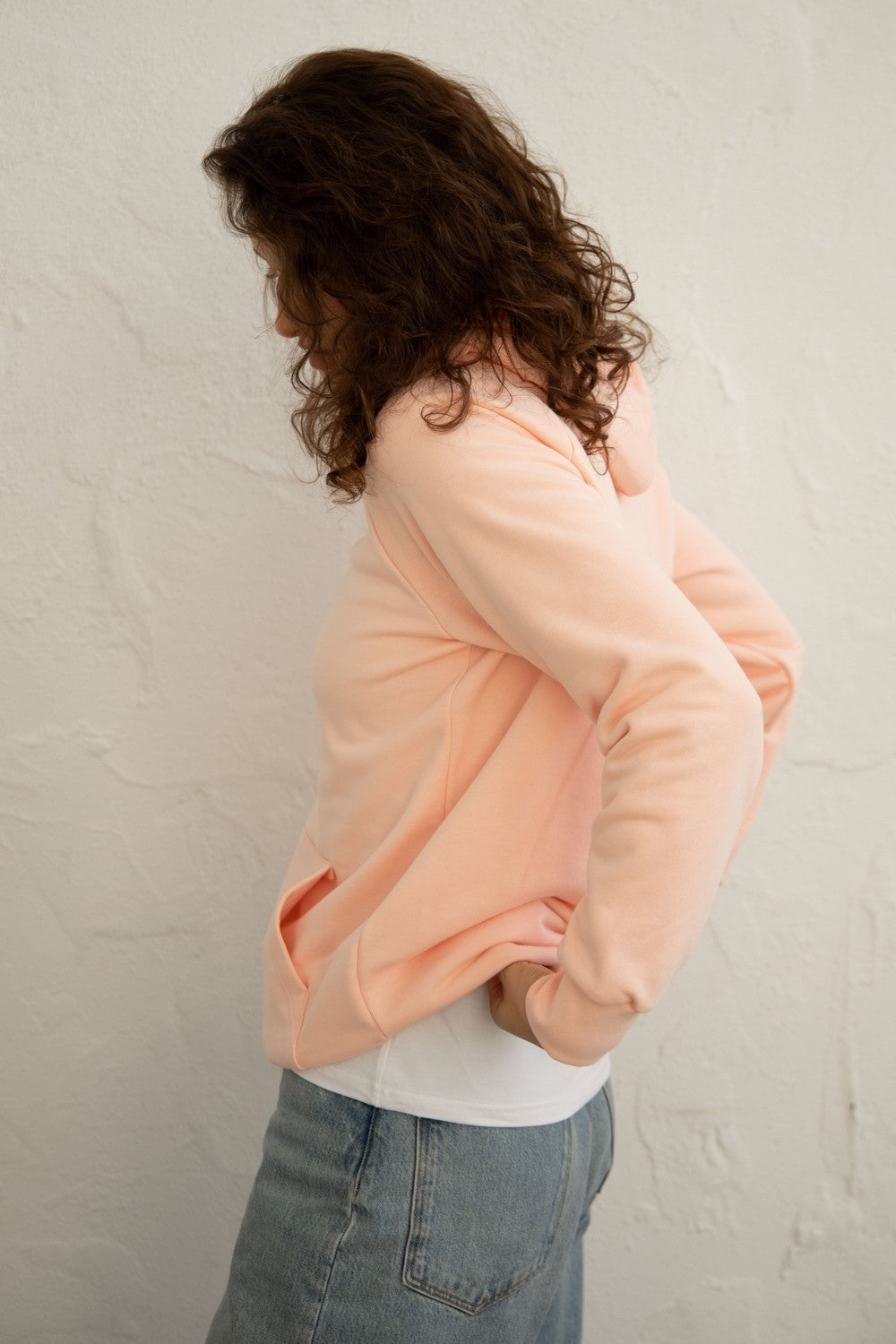 Хлопковое худи с капюшоном 23137 pink quartz