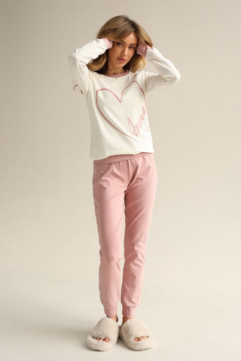 Хлопковая пижама с принтом 24016 Amour rose