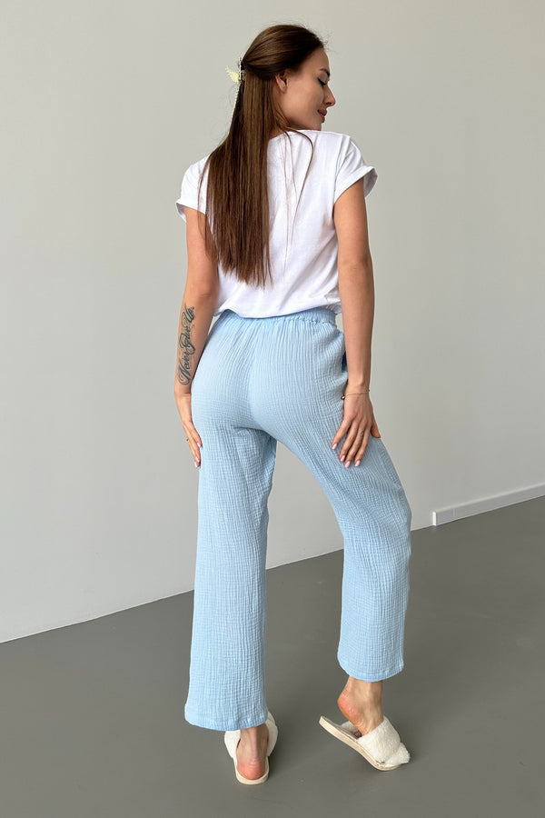 Пижамный комплект с брюками 24035 blue