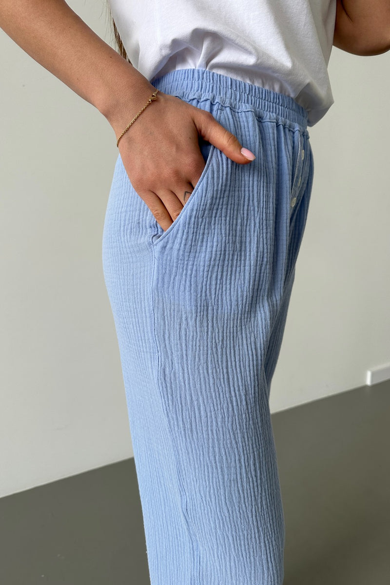 Пижамный комплект с брюками 24036 cornflower