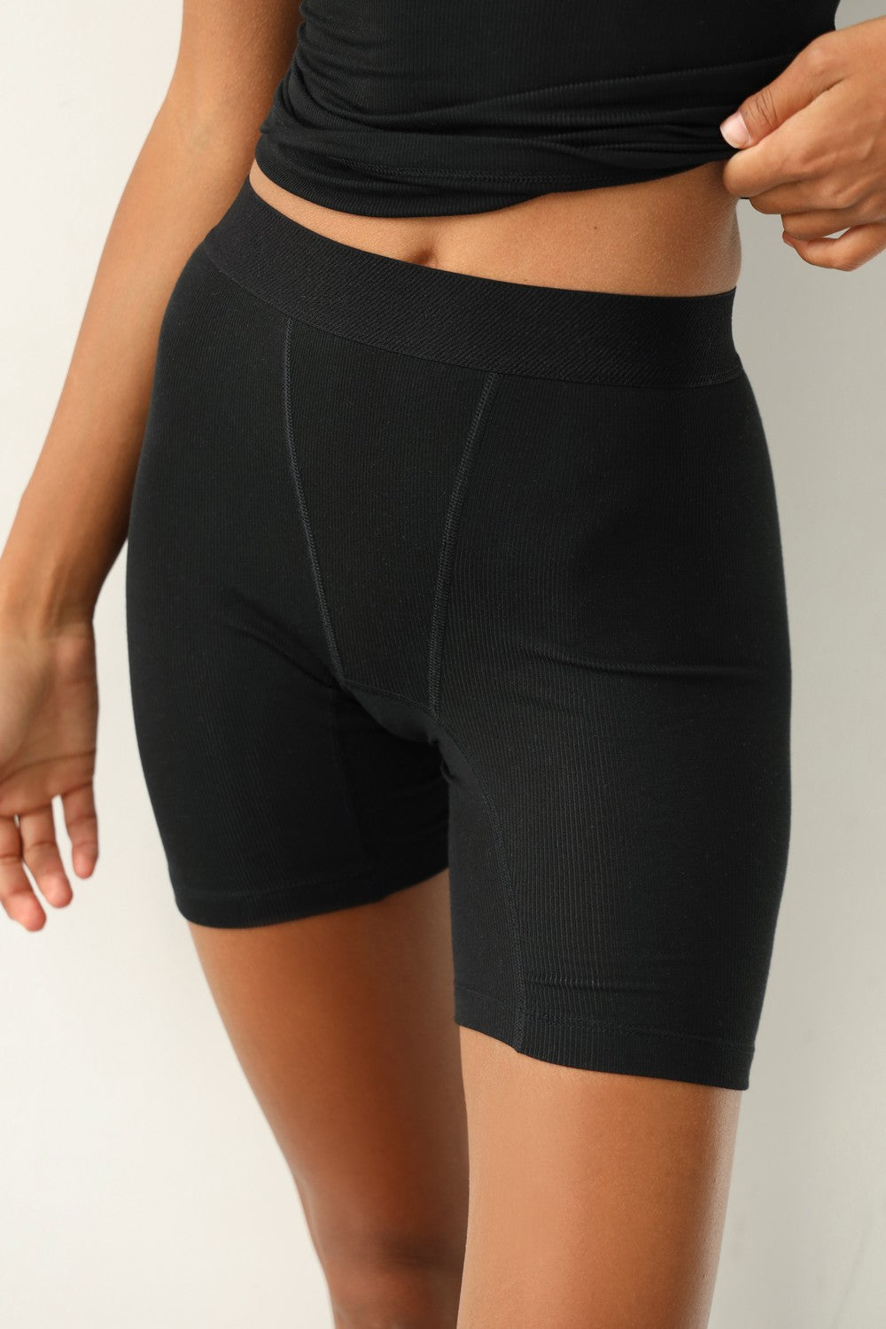 Велосипедки в рубчик 24108 black