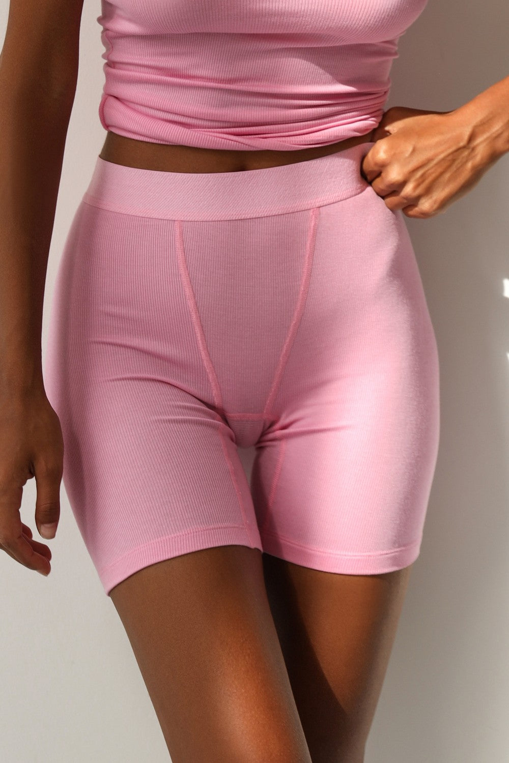 Велосипедки в рубчик 24109 pink