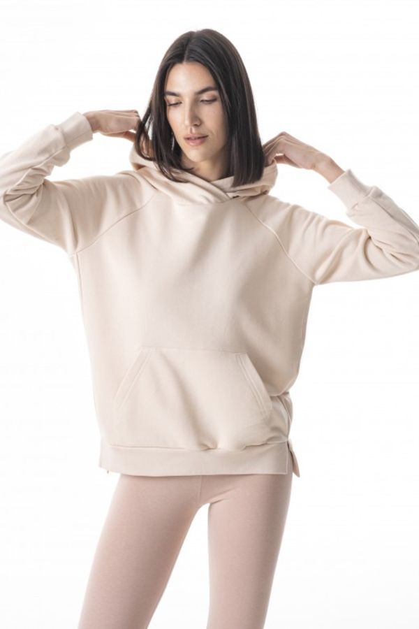 Хлопковое худи с капюшоном 24130 beige