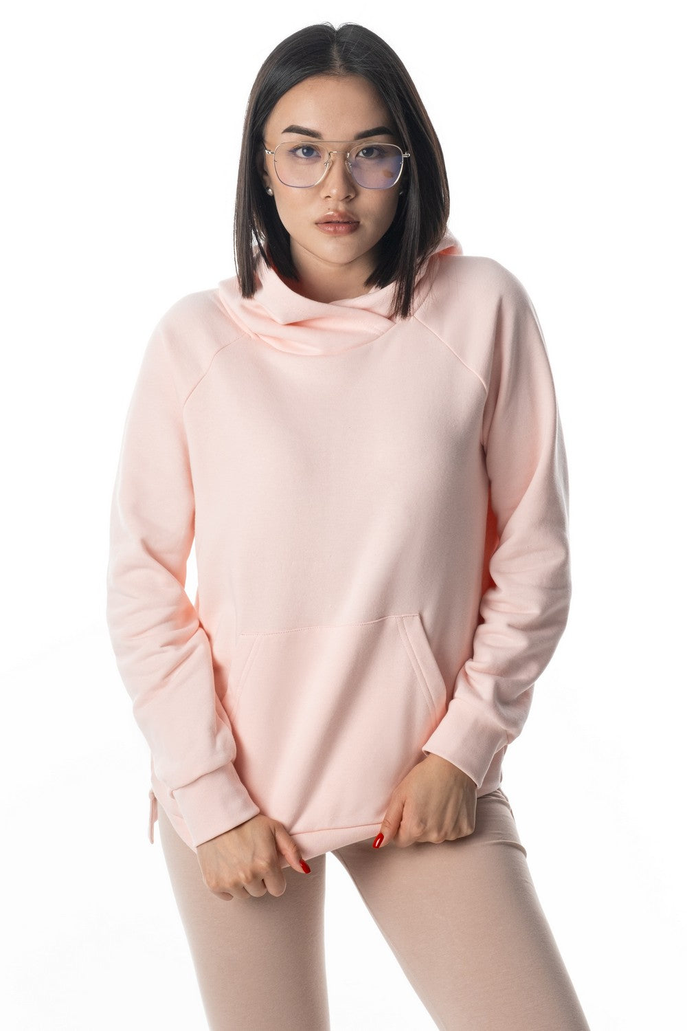 Хлопковое худи с принтом 24132 rose quartz