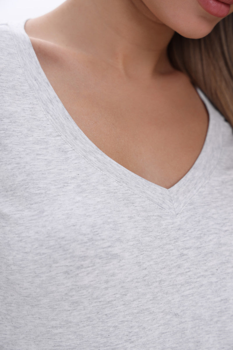 Футболка из хлопка 25001 gray melange