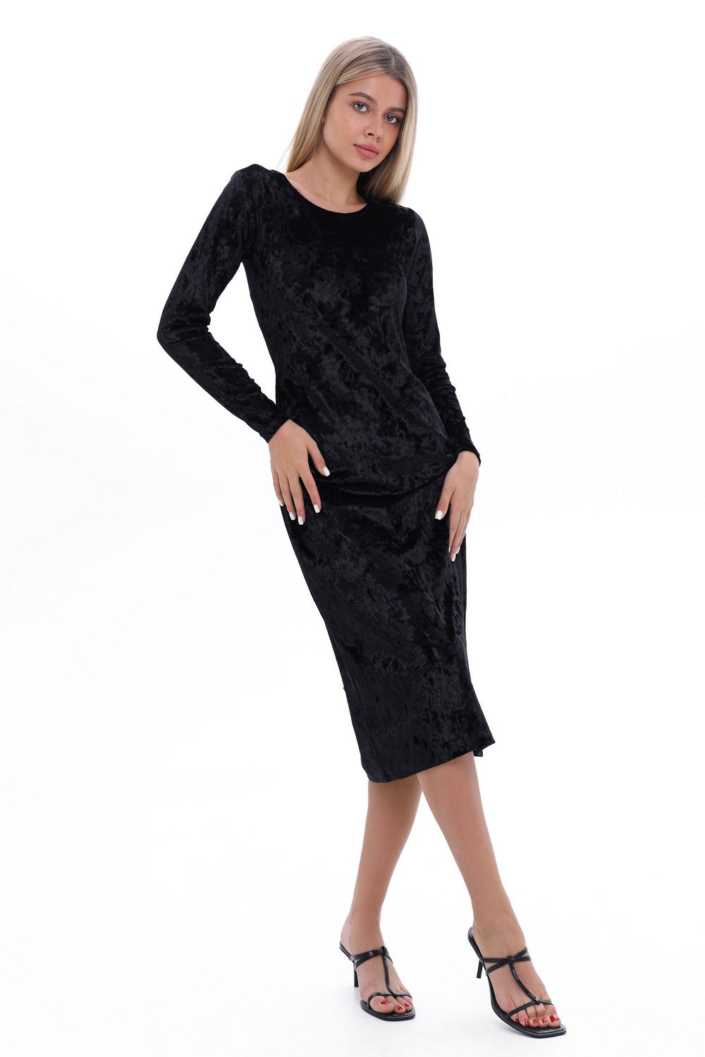 Оксамитова сукня 25004 black