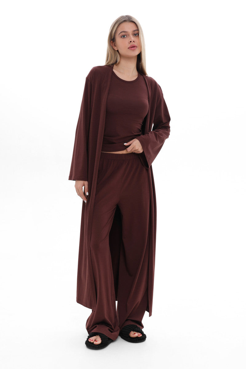 Домашние брюки из модала Шоколад 25013