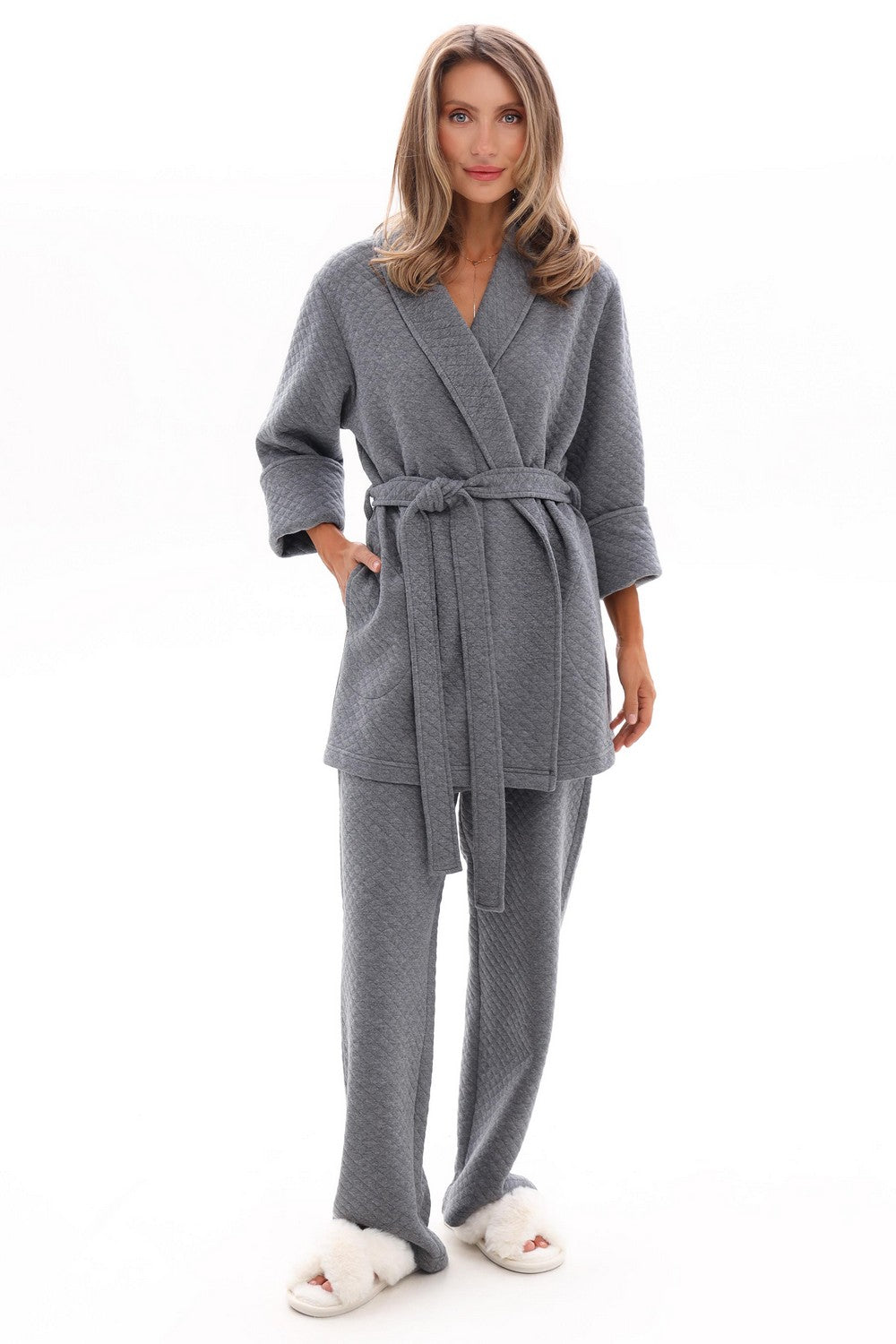 Домашний комплект с брюками 25022 dark gray