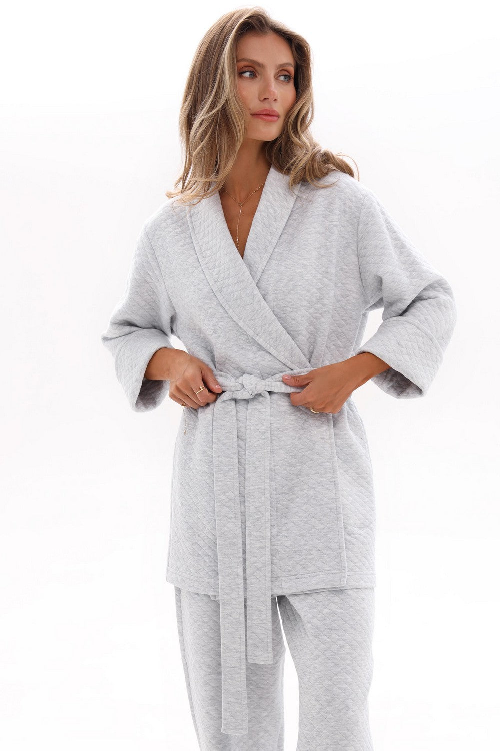 Домашний комплект с брюками 25024 gray melange