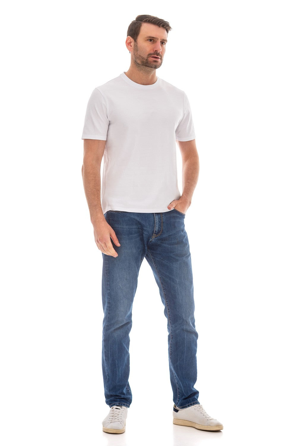 Мужская футболка из хлопка 25044 white