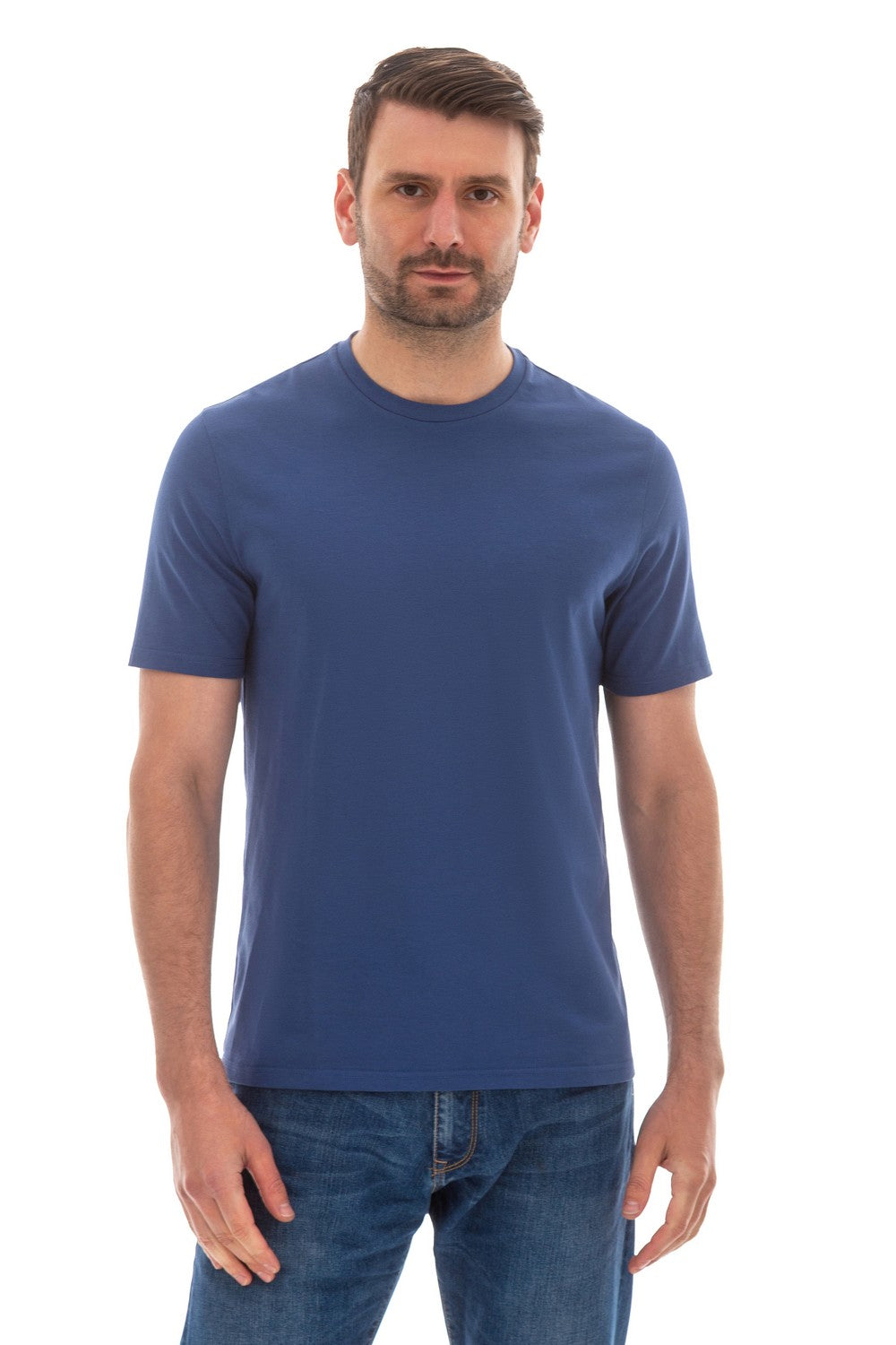 Мужская футболка из хлопка 25045 indigo