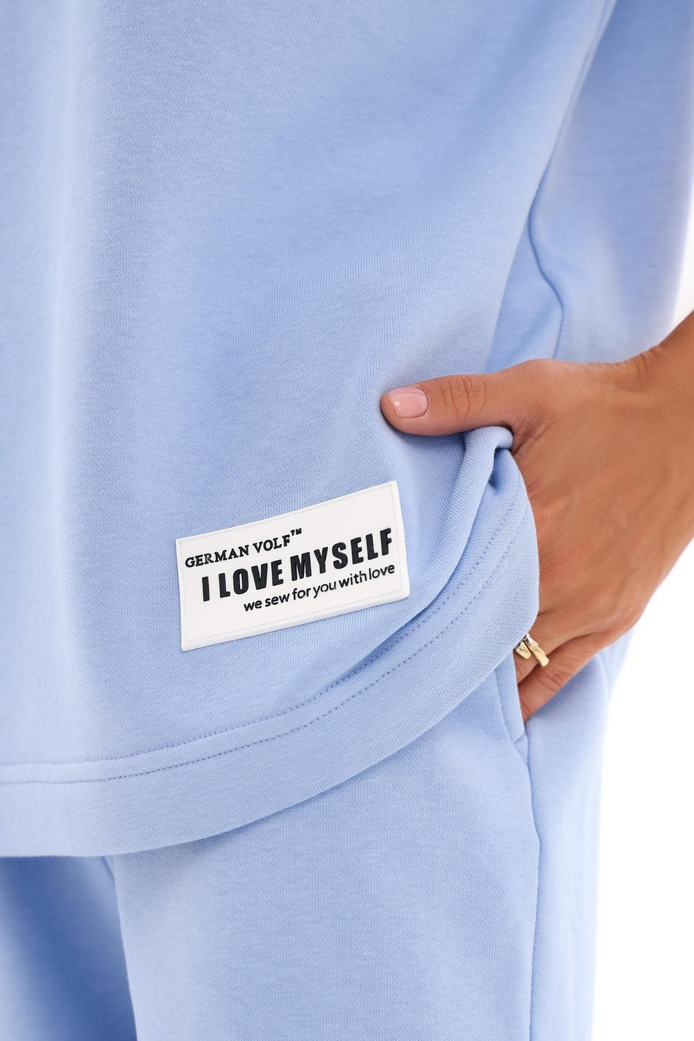 Хлопковый костюм с шортами 25048 blue