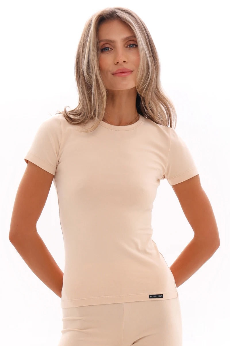 Футболка из хлопка 25073 beige