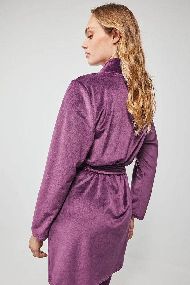 Флісовий халат на ґудзиках 2/20188 violet