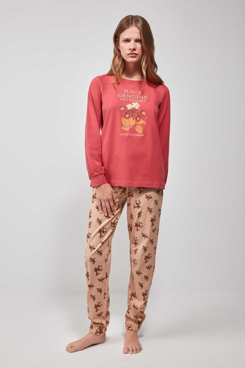 Хлопковая пижама с принтом 2/20203 raspberry
