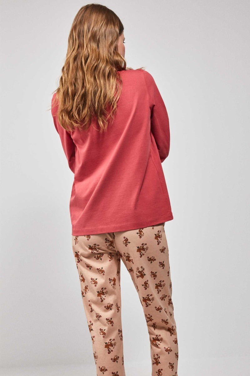 Хлопковая пижама с принтом 2/20203 raspberry