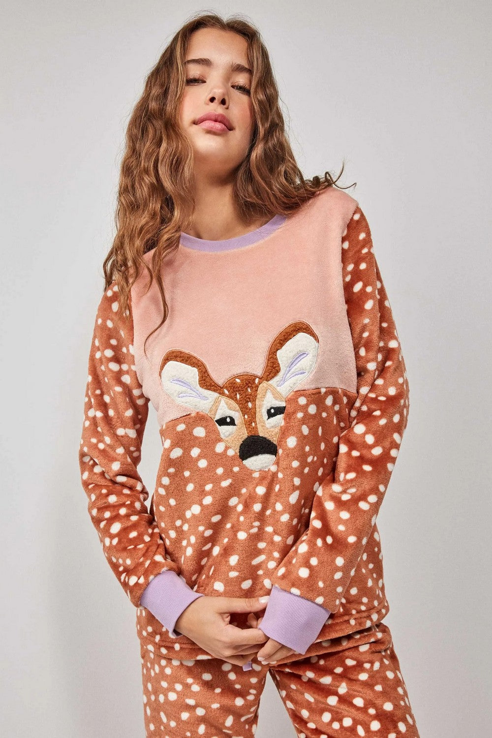 Флисовая пижама с принтом 2/20211 terracotta