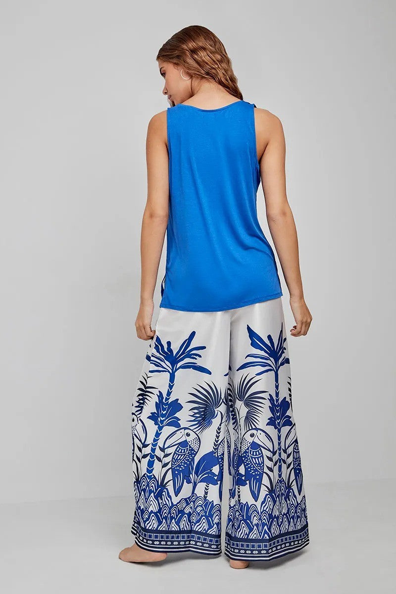 Пижамная майка из атласа 2/20261T blue