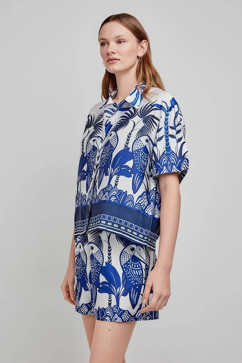 Атласные шорты с принтом 2/20264B