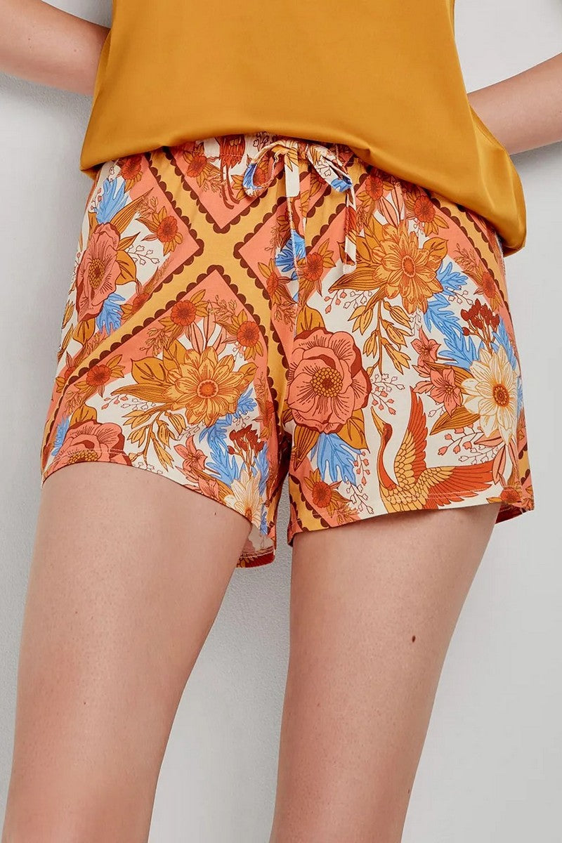 Атласные шорты с принтом 2/20268B