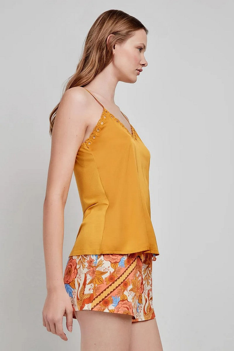 Майка на тонких бретелях 2/20268T yellow