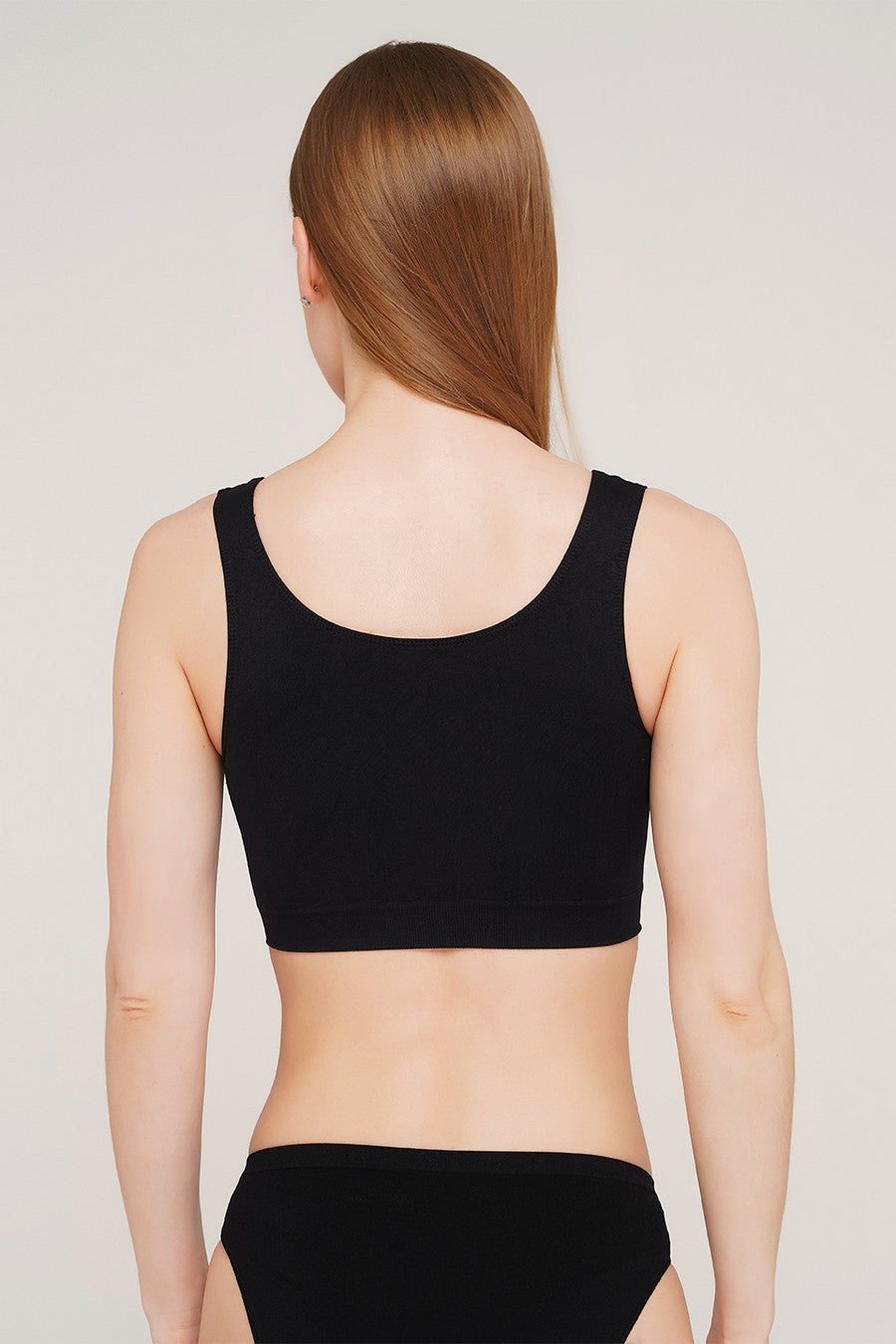 Безшовний бра-топ на широких бретелях 1009647 Tank Top black